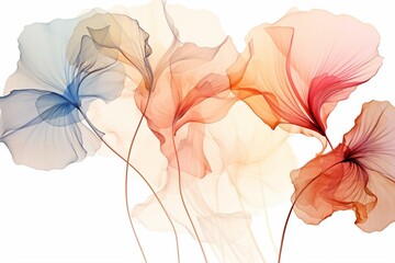 Abstract botanical line art for framed prints, canvas, posters, and home decor. Generative AI