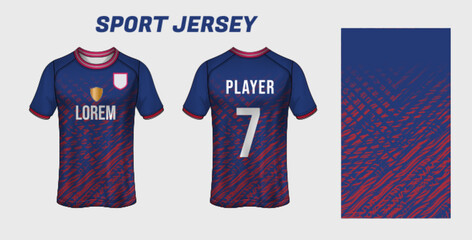 Fototapeta premium Sport jersey design fabric textile for sublimation