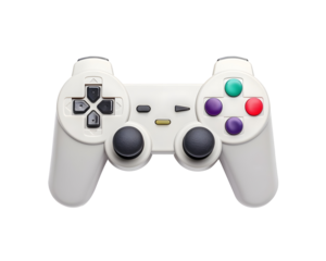Gaming joystick controller isolated on transparent background, AI