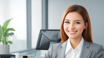 portrait of a smiling businesswoman