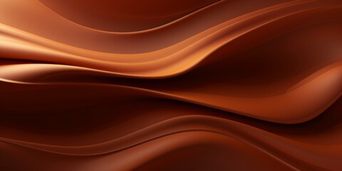 Brown Slime Creative Abstract Wavy Texture. Screen Wallpaper. Digiral Art. Abstract Bright Surface Liquid Horizontal Background. Ai Generated Vibrant Texture Pattern.