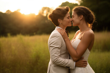 lesbian couple wedding