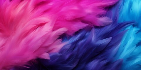 Colorful Fur Creative Abstract Wavy Texture. Screen Wallpaper. Digiral Art. Abstract Bright Surface Liquid Horizontal Background. Ai Generated Vibrant Texture Pattern.