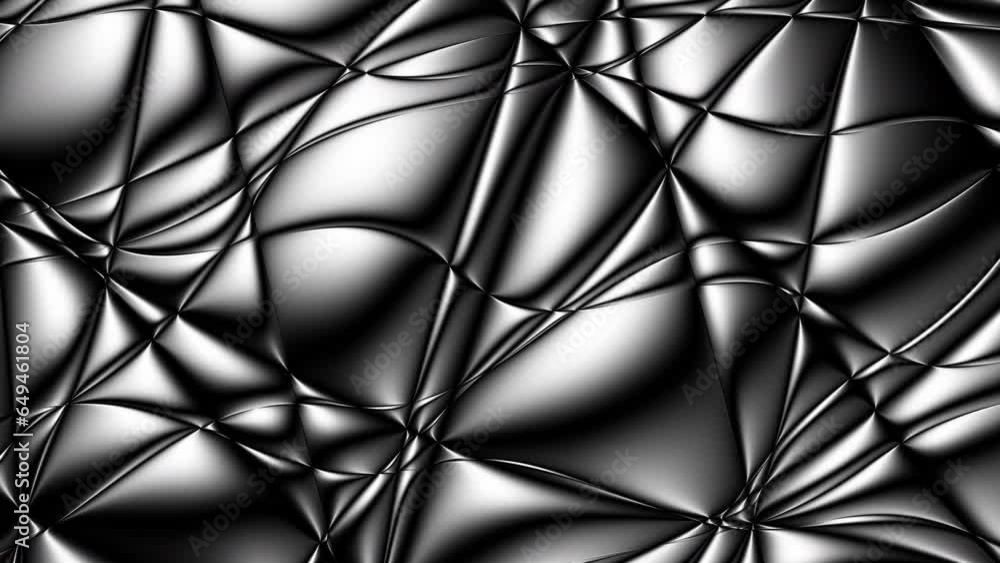 Poster seamless abstract psychedelic wavy background for loop playback. 4k video. abstract monochrome backg