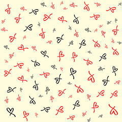 seamless pattern with hearts