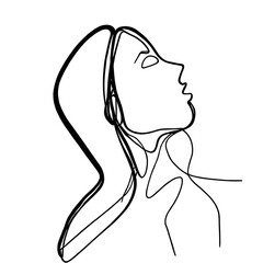 aesthetic woman line art