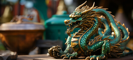 Green Dragon 2024 Chinese New Year Symbol 