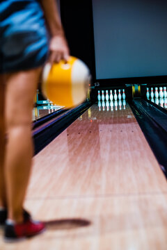 person playing bowling
