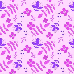 Floral summer seamless flower pattern for fabrics and linens and wrapping paper and kids clothes print and fashion