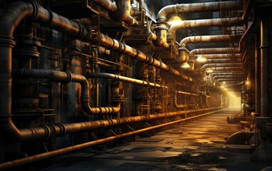 industrial pipes. Generative AI
