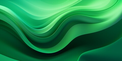 Green Slime Creative Abstract Wavy Texture. Screen Wallpaper. Digiral Art. Abstract Bright Surface Liquid Horizontal Background. Ai Generated Vibrant Texture Pattern.