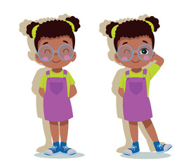 Vector Illustration cute little kids