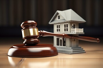Digital auction of foreclosed houses settled with gavel for unpaid debts. Generative AI
