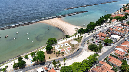 Beach Scenery At Olinda In Pernambuco Brazil. Cityscape Landscape. Urban District. Downtown...