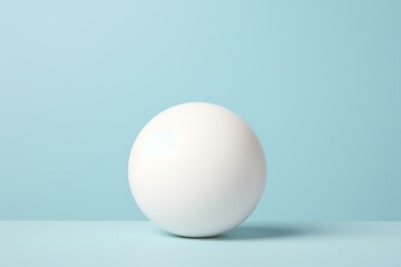 White sphere isolated on plain backdrop. Generative AI