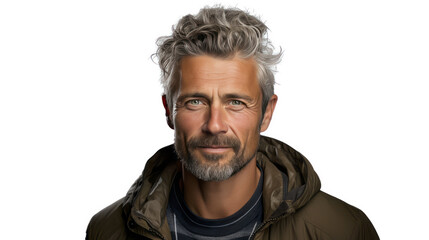 portrait of attractive adult man isolated