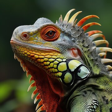 a close up of a lizard