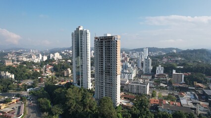 Fototapeta na wymiar view of downtown city Blumenau, Santa Catarina, South Brazil