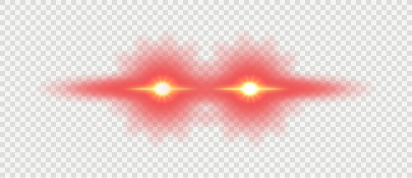 Laser red eyes meme game superhero vector template illustration. Comic red eyes laser red meme overlay.