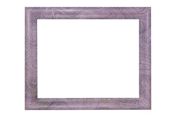 Sprinkled paint marble photo frame isolated white background modern purple