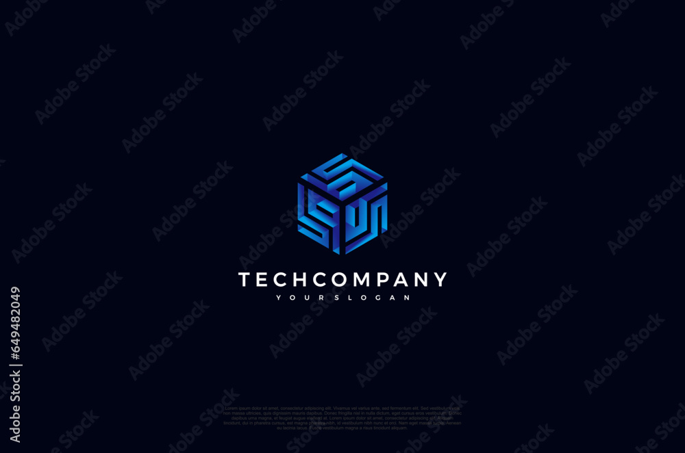 Aufkleber abstract hub network connection line icon. vector illustration design template
