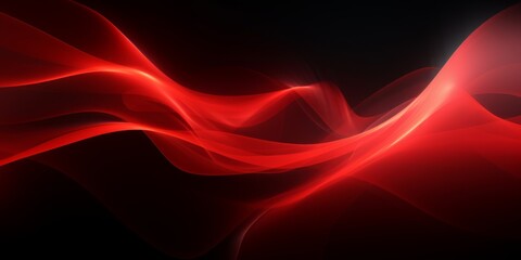 Red LED Creative Abstract Wavy Texture. Screen Wallpaper. Digiral Art. Abstract Bright Surface Liquid Horizontal Background. Ai Generated Vibrant Texture Pattern.