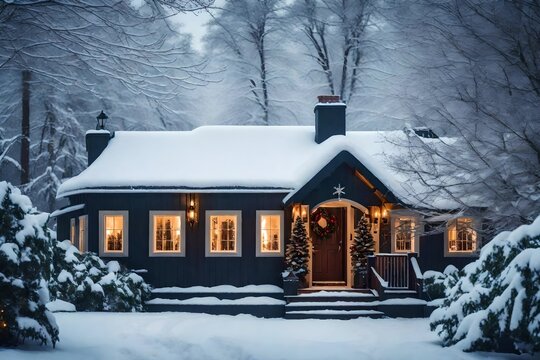 Capture the holiday spirit in a sharp image of a snow-draped house. 