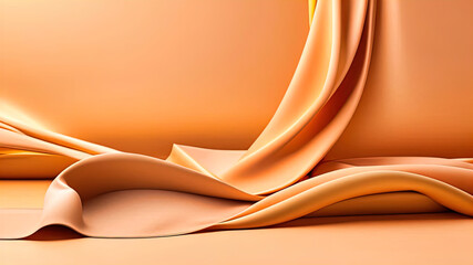 Fabric texture in apricot colour for autumn background