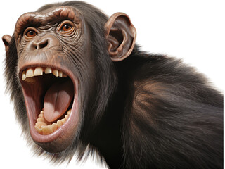 Chimpanzee Chatter, No Background, Transparent