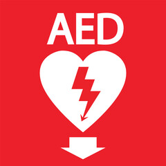 AED,automated external defibrillator flat vector icon
