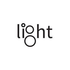 Light Bulb text logotype vector template - 649490655