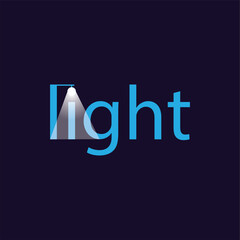 Light Bulb text logotype vector template - 649490672
