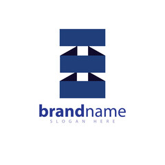 E letter logo building logo vector template
