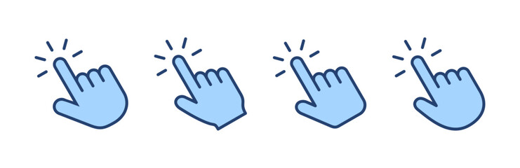 Hand click icon vector. pointer sign and symbol. hand cursor icon