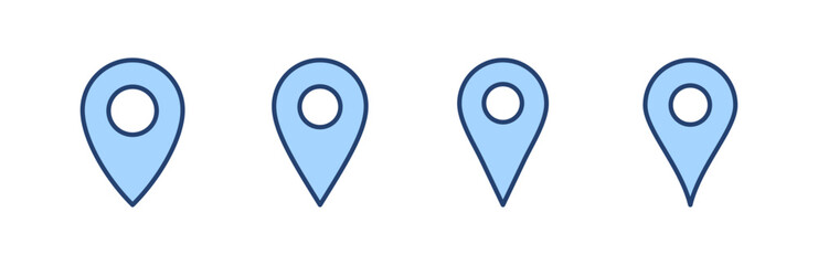 Pin icon vector. Location sign and symbol. destination icon. map pin