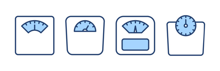 Scales icon vector. Weight scale sign and symbol