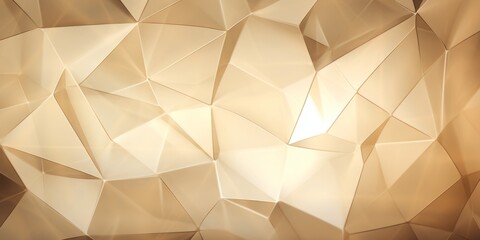 Beige Glass Creative Abstract Geometric Texture. Screen Wallpaper. Digiral Art. Abstract Bright Surface Geometrical Horizontal Background. Ai Generated Vibrant Texture Pattern.