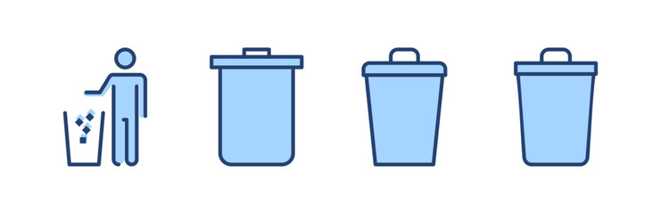 Trash icon vector. trash can icon. delete sign and symbol.