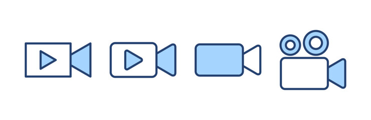 Video icon vector. video camera sign and symbol. movie sign. cinema