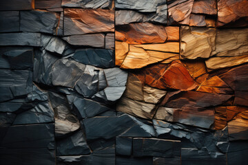 Wooden texture with layered abstract forms