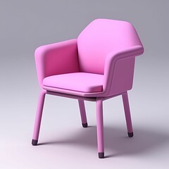 3d render of armchair isolated made with generative ai