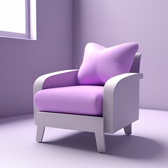 3d render of armchair isolated made with generative ai