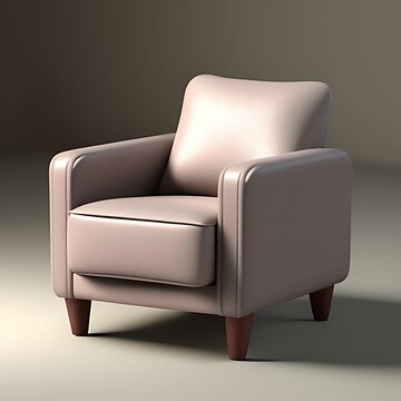 3d render of armchair isolated made with generative ai
