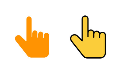 Hand cursor icon set  for web and mobile app. cursor sign and symbol. hand cursor icon clik