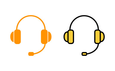 Headphone icon set  for web and mobile app. headphone sign and symbol