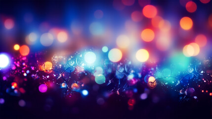 Abstract colorful light bokeh background. Party or celebration concept