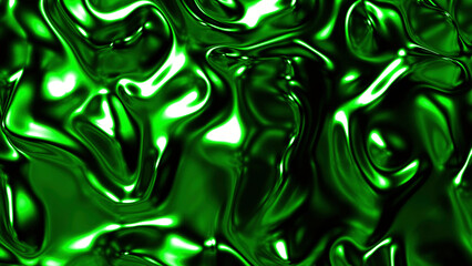 Blue and green blots of glossy liquid. Design. Glossy glare spots made in cartoon animation with motion.