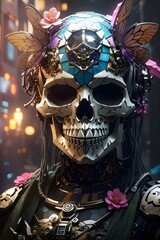 Enchanted Cyber Skull - Generative AI




