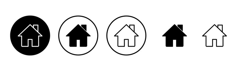 Home icon set illustration. House sign and symbol