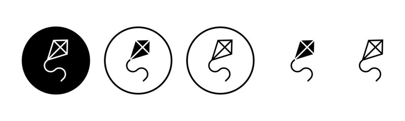 Kite icon set illustration. kite sign and symbol